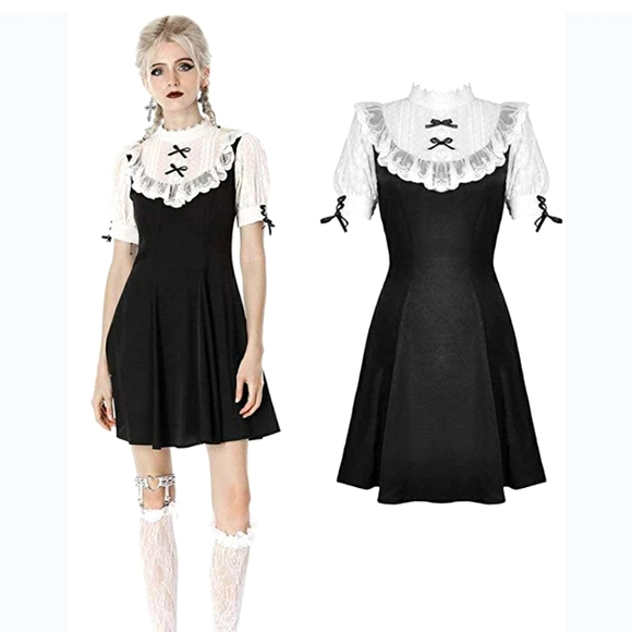 Dark in Love Gothic Doll Dress - Picture 1 of 3